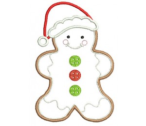 Stickmuster  - Gingerbread Christmas Lebkuchenmann Zipfelmütze
